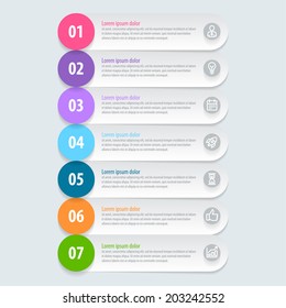 Flat UI Design. Step Infographic. Vector Eps 10