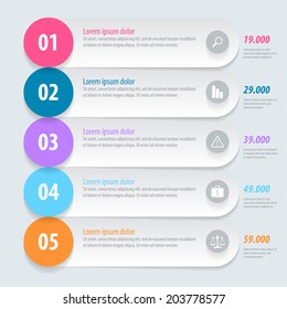 Flat UI design. Step infographic. Vector eps 10