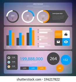 Flat UI design. Vector eps 10.