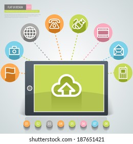 Flat Ui Design. Vector infographics design. Eps 10.