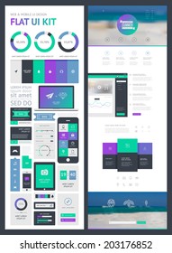 flat UI kit for web and mobile