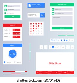 Flat UI pack - web design