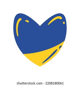 flat ukraine illustration over white
