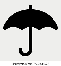 Flat Umbrella silhouette vector illustration