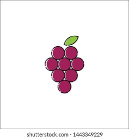 Flat and unique wine design with a white background