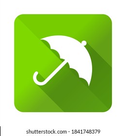 Icono universal plano de la ecología blanca con sombras sobre el botón de color realista sobre el fondo . Elementos vectores aislados