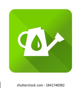 Icono universal plano de la ecología blanca con sombras sobre el botón de color realista sobre el fondo . Elementos vectores aislados
