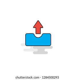 Flat Uploading Icon. Vector