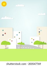 paisaje urbano plano