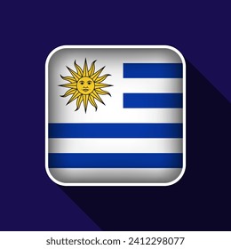Flat Uruguay Flag Background Vector Illustration