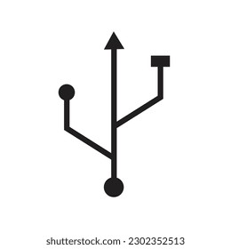 Flat USB icon symbol vector Illustration.