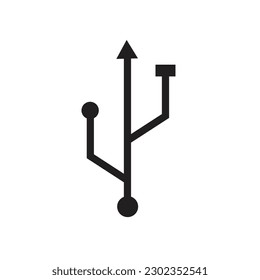 Flat USB icon symbol vector Illustration.