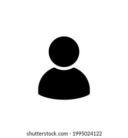 Flat User Avatar Icon. Member sign. Isolated human symbol.