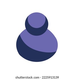 flat user icon over white