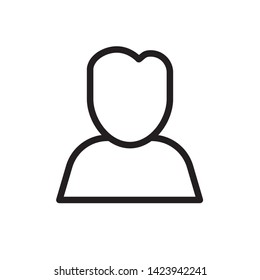 flat user icon symbol sign, vector, eps 10