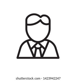 flat user icon symbol sign, vector, eps 10