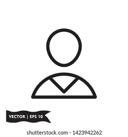 flat user icon symbol sign, vector, eps 10