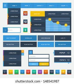 Flat user interface design kit