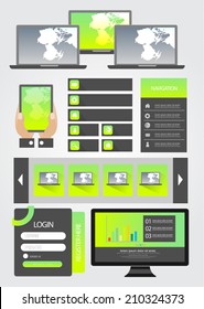 flat user interface element kit