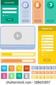 flat user interface element set