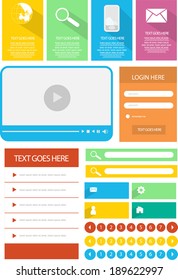 flat user interface element set