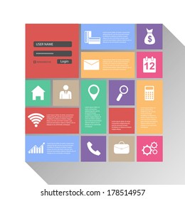 Flat user interface for webpage shop