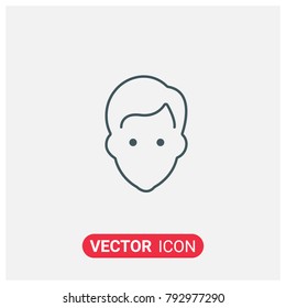 Flat User Male Vector Icon