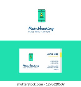 Flat User profile Logo and Visiting Card Template. Busienss Concept Logo Design