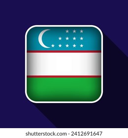Flaches Usbekistan - Flaggenhintergrund - Vektorgrafik