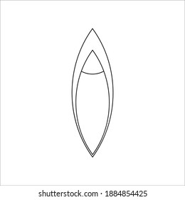 icono de la vagina plana. ilustración vectorial