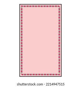 flat valentine frame template vector