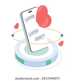 Flat Valentine Presents Isometric Icon