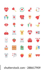 Flat Valentine Vector Icons 2