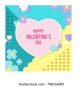 FLAT VALENTINE'S DAY BACKGROUND