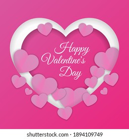 Flat valentine's day background. - Vector.