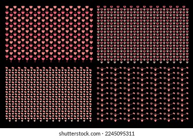 Flat valentine's day pattern. Heart pattern background