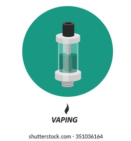 Flat vaping icon circle