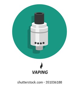 Flat vaping icon circle