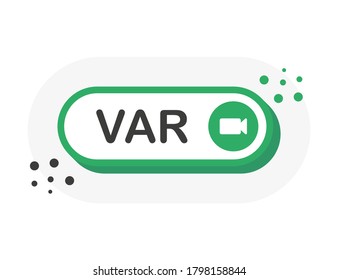 Flat Var For Game Screen. Web Video Player. Play Vector Icon. Technology Flat Design. Technology Background Concept. Check Mark Icon Design. Vector Illustration.