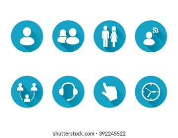 Flat various business icons