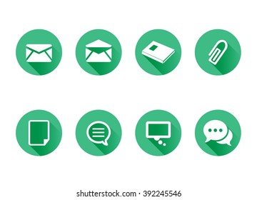 Flat various business web icons
