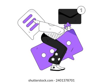 Flat vectoFlat Vektorgrafik von Geschäftsleuten, die die Arbeitsszene betreiben
Illustration von Geschäftsleuten, die Arbeitswelt betreiben
