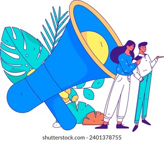 Flat vectoFlat vector illustration of business people operating work scene
r illustration of business people operating work scene
