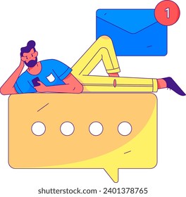 Vecto plano ilustración vectorial de los empresarios que operan en la escena del trabajo
o ilustración de personas de negocios que operan en la escena del trabajo
