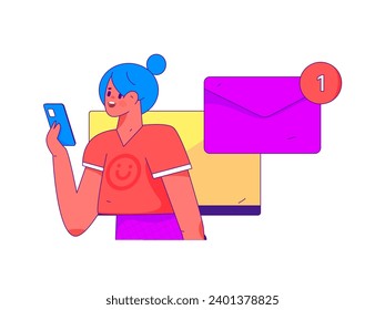 Flat vectoFlat vector illustration of business people operating work scene
r illustration of business people operating work scene
