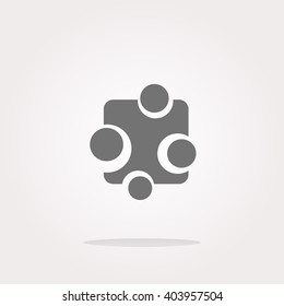 flat vector Abstract glossy web button icon, isolated on white