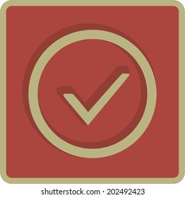 Flat Vector Accept Icon