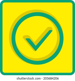 Flat Vector Accept Icon