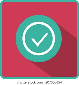 Flat Vector Accept Icon