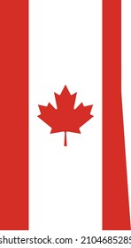 Flat vector administrative flag map of the Canadian province of SASKATCHEWAN combined with official flag of CANADA